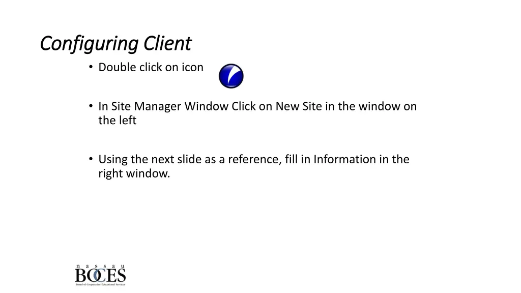 configuring client configuring client double