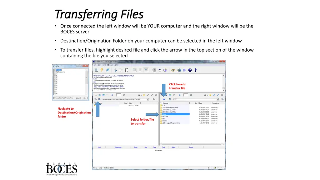 transferring files transferring files once