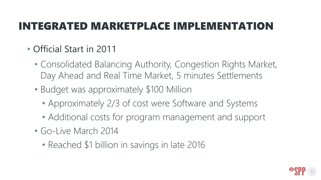 integrated marketplace implementation