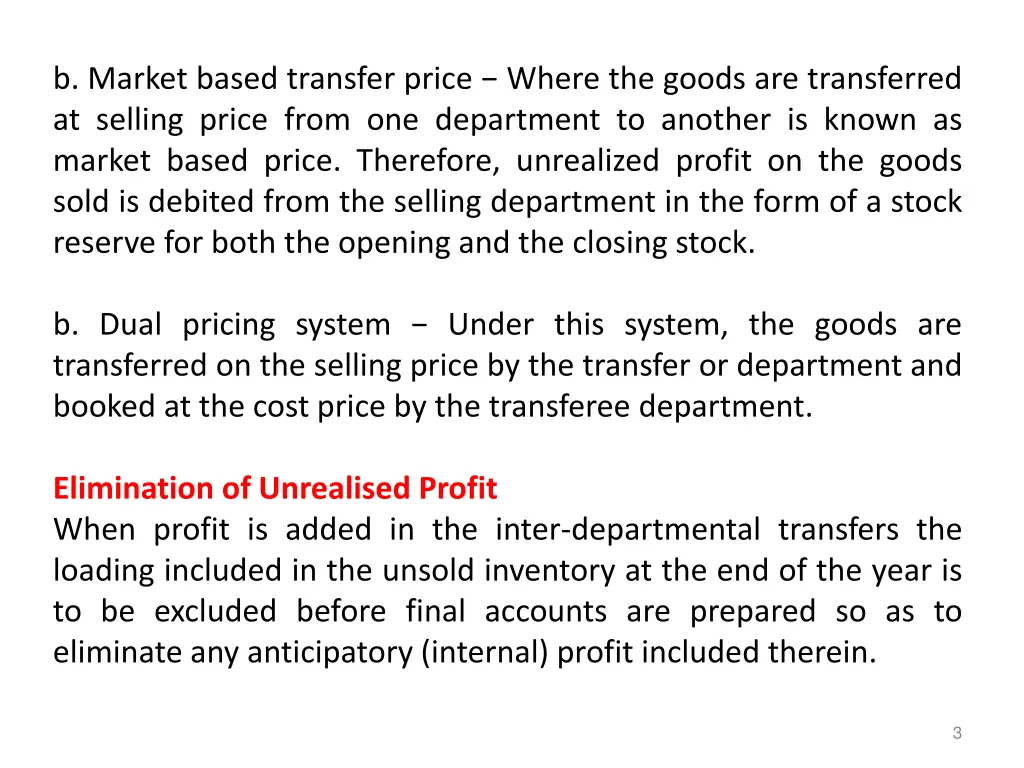 b market based transfer price where the goods