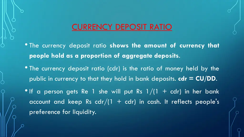 currency deposit ratio