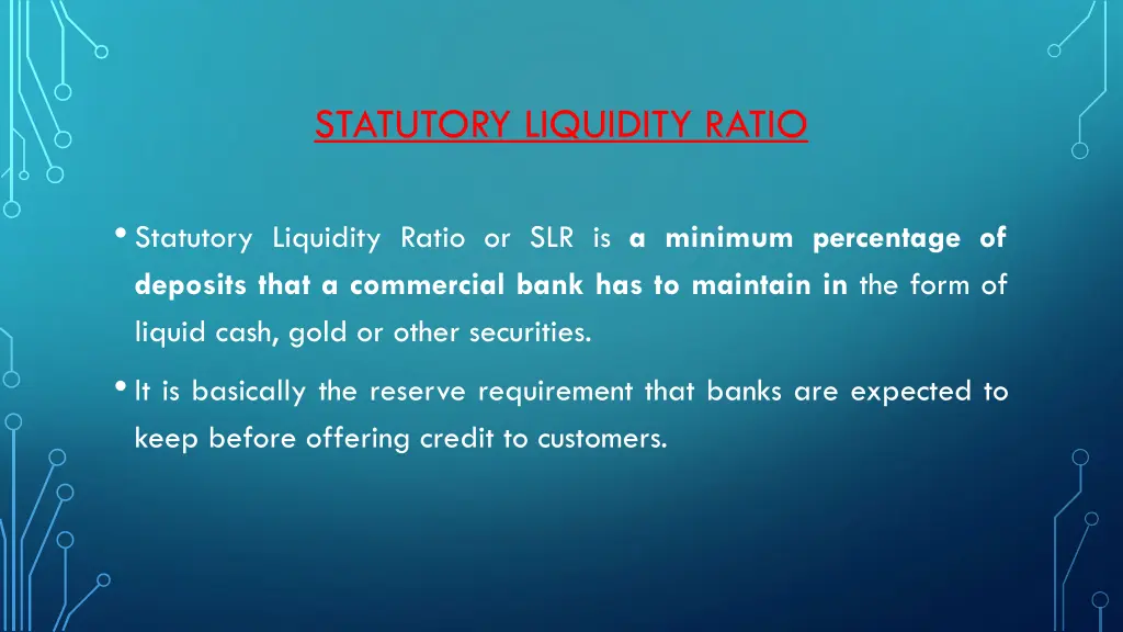 statutory liquidity ratio