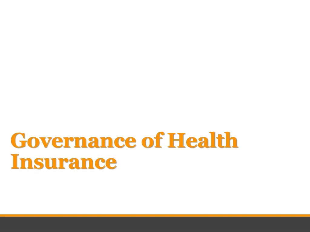 governance of health insurance