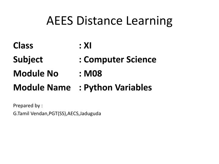 aees distance learning