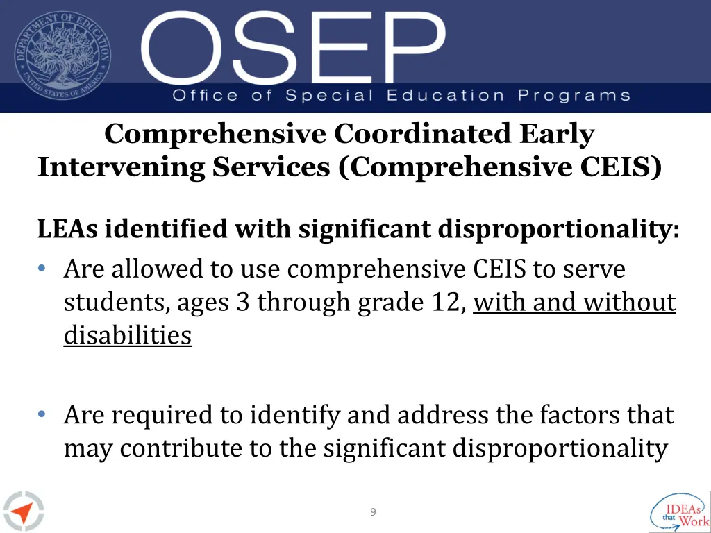 comprehensive coordinated early intervening