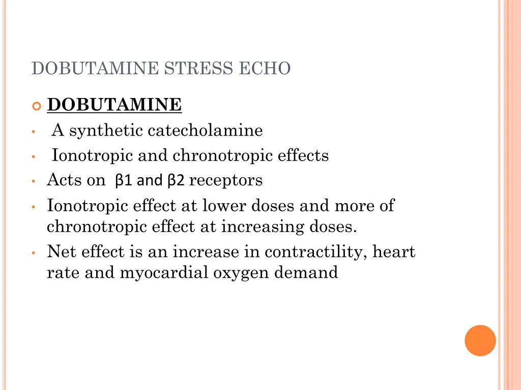 dobutamine stress echo