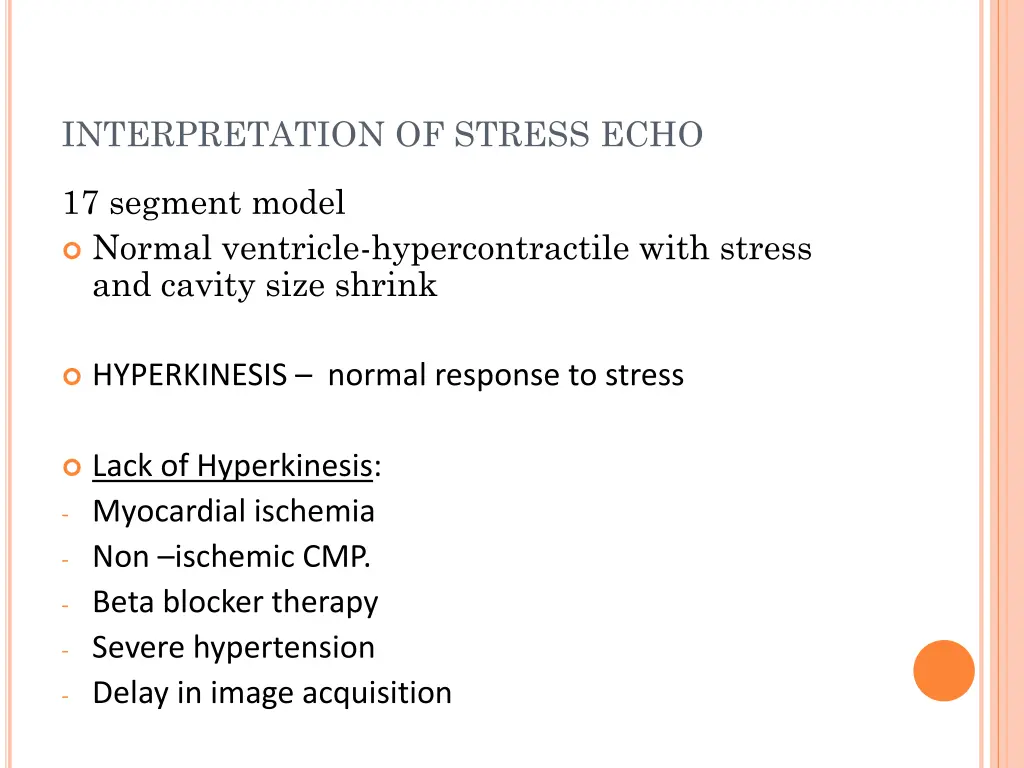 interpretation of stress echo