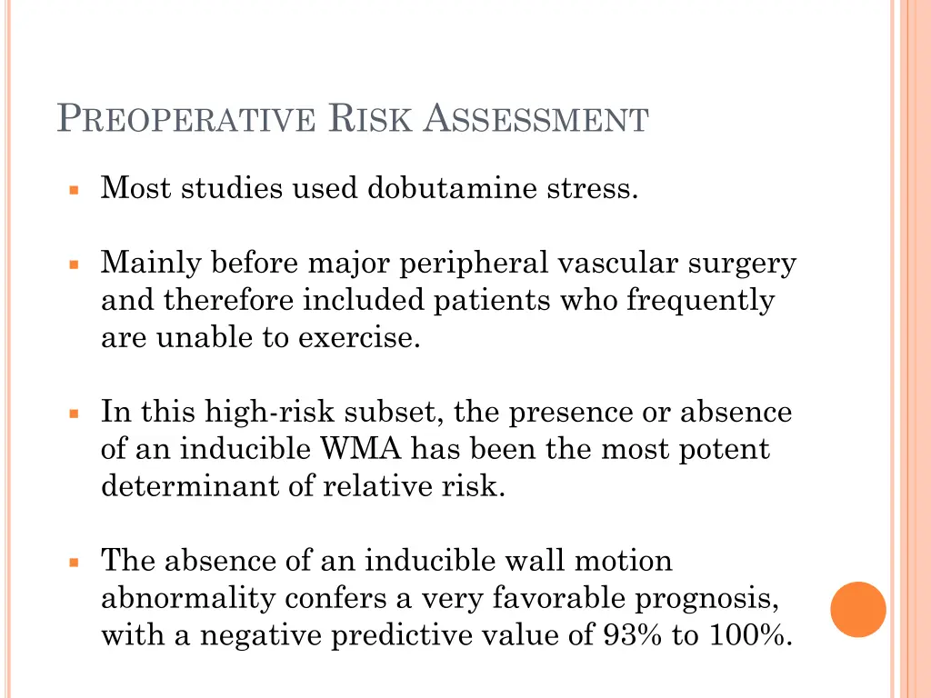 p reoperative r isk a ssessment