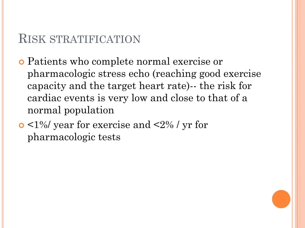 r isk stratification