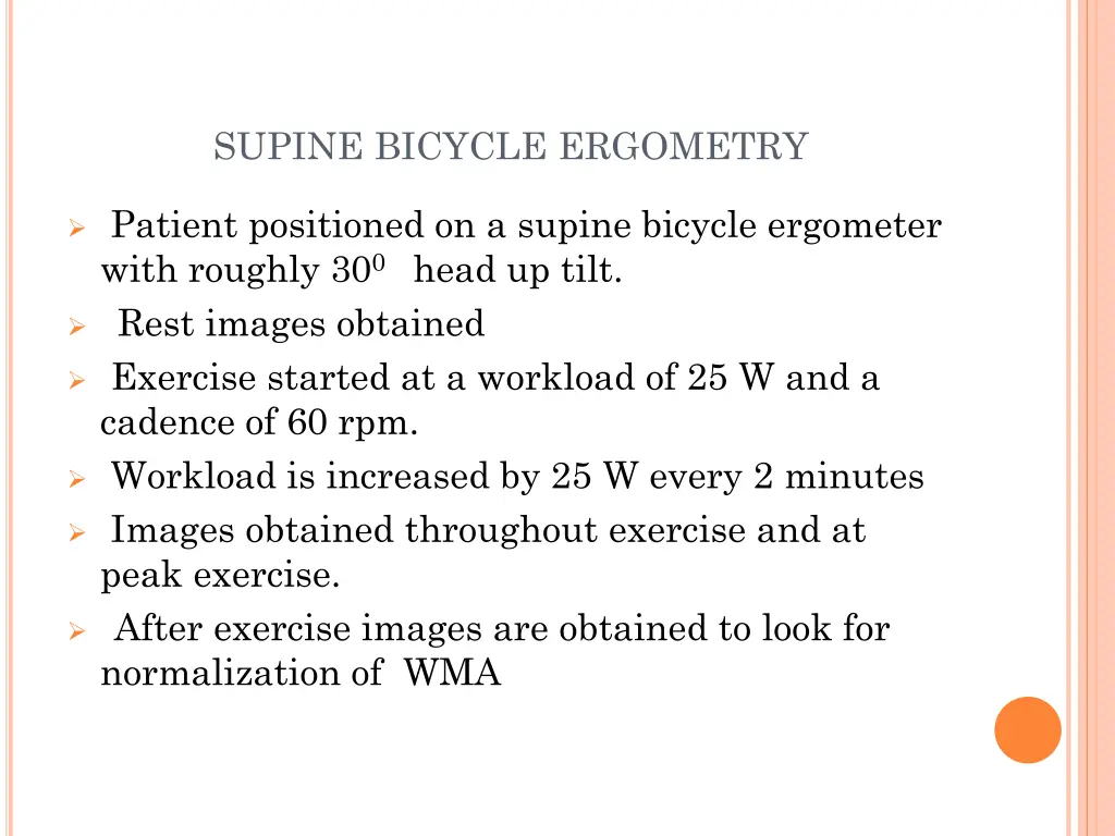 supine bicycle ergometry