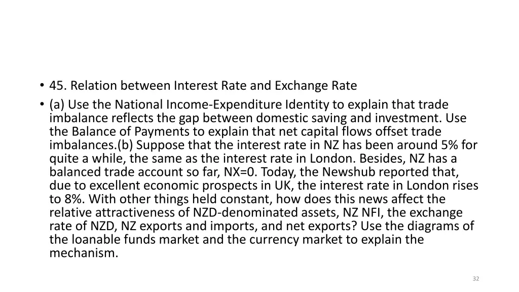 45 relation between interest rate and exchange