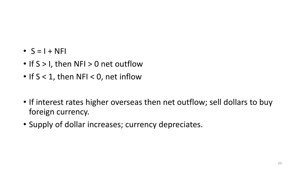 s i nfi if s i then nfi 0 net outflow if s 1 then