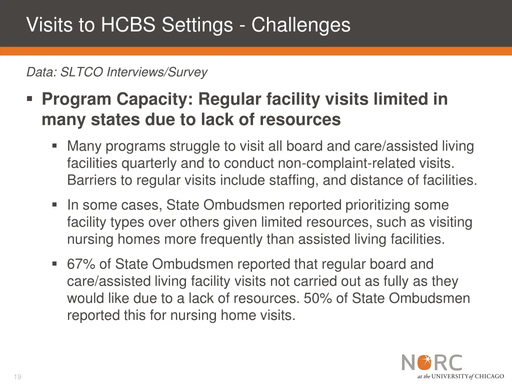 visits to hcbs settings challenges