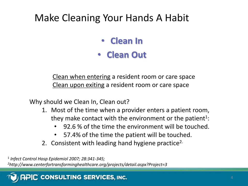 make cleaning your hands a habit