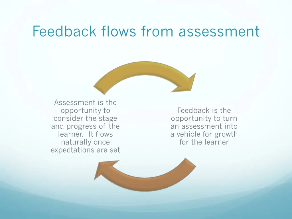 feedback flows from assessment