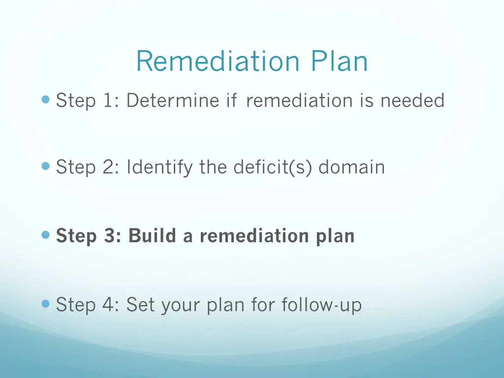 remediation plan