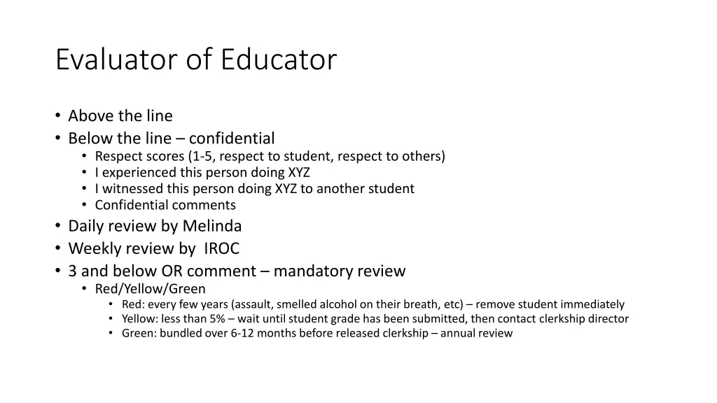 evaluator of educator