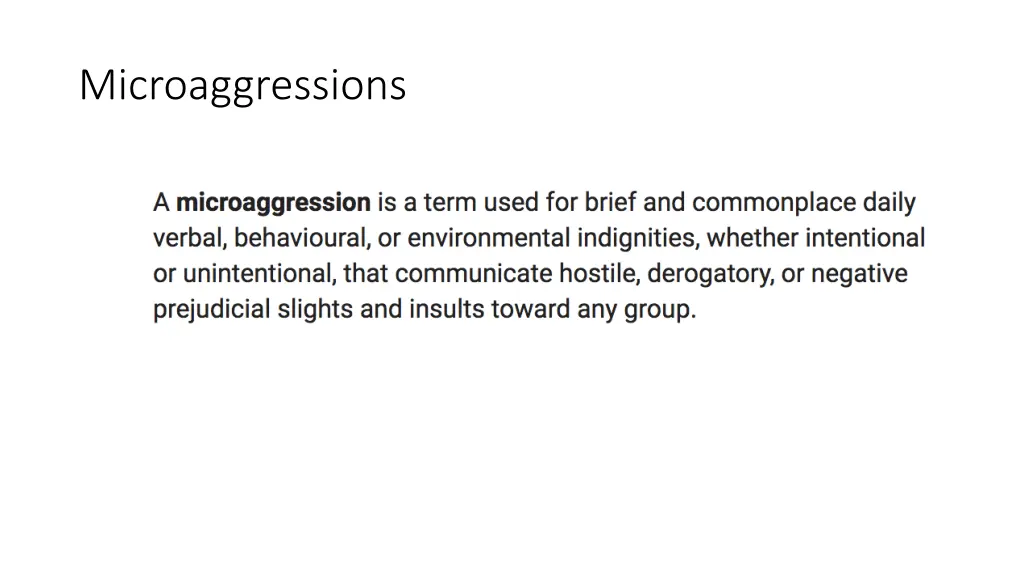 microaggressions