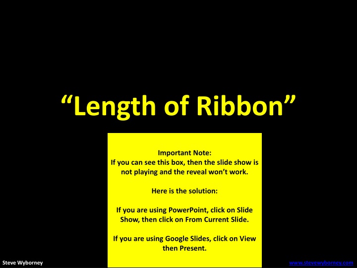 length of ribbon