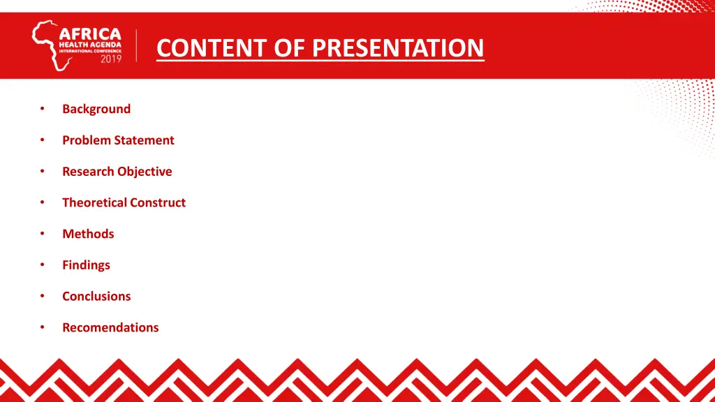 content of presentation