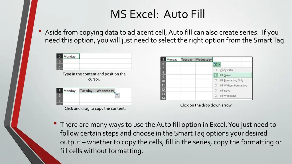 ms excel auto fill 1