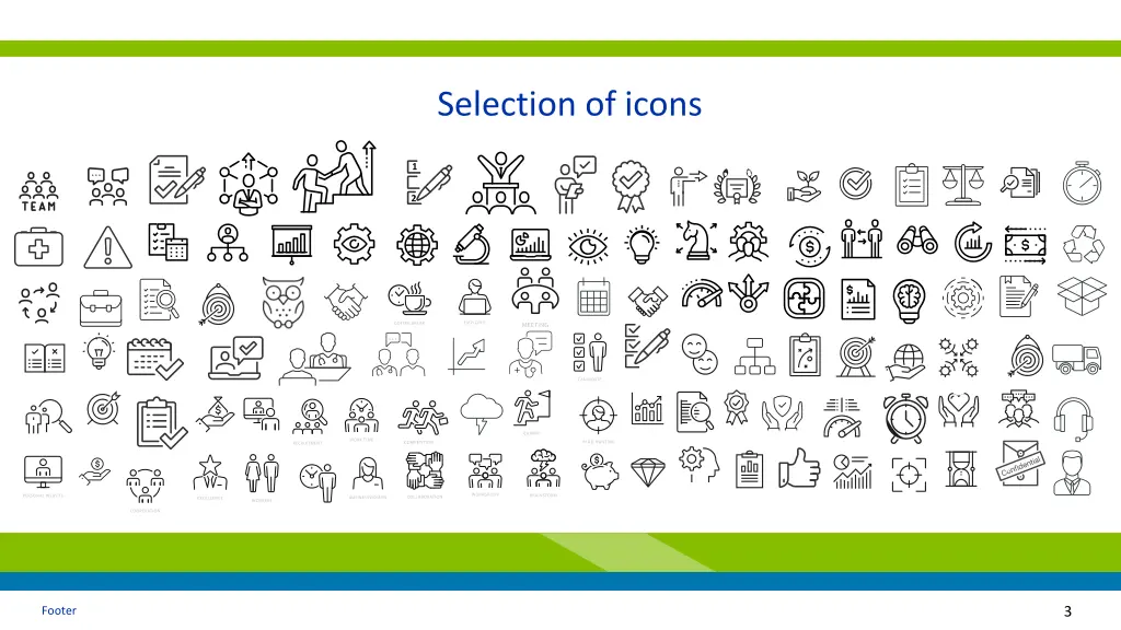 selection of icons