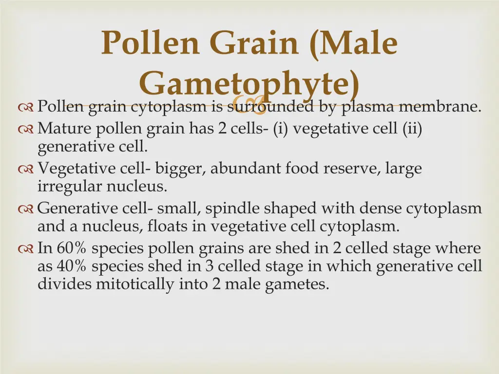 pollen grain male gametophyte 1