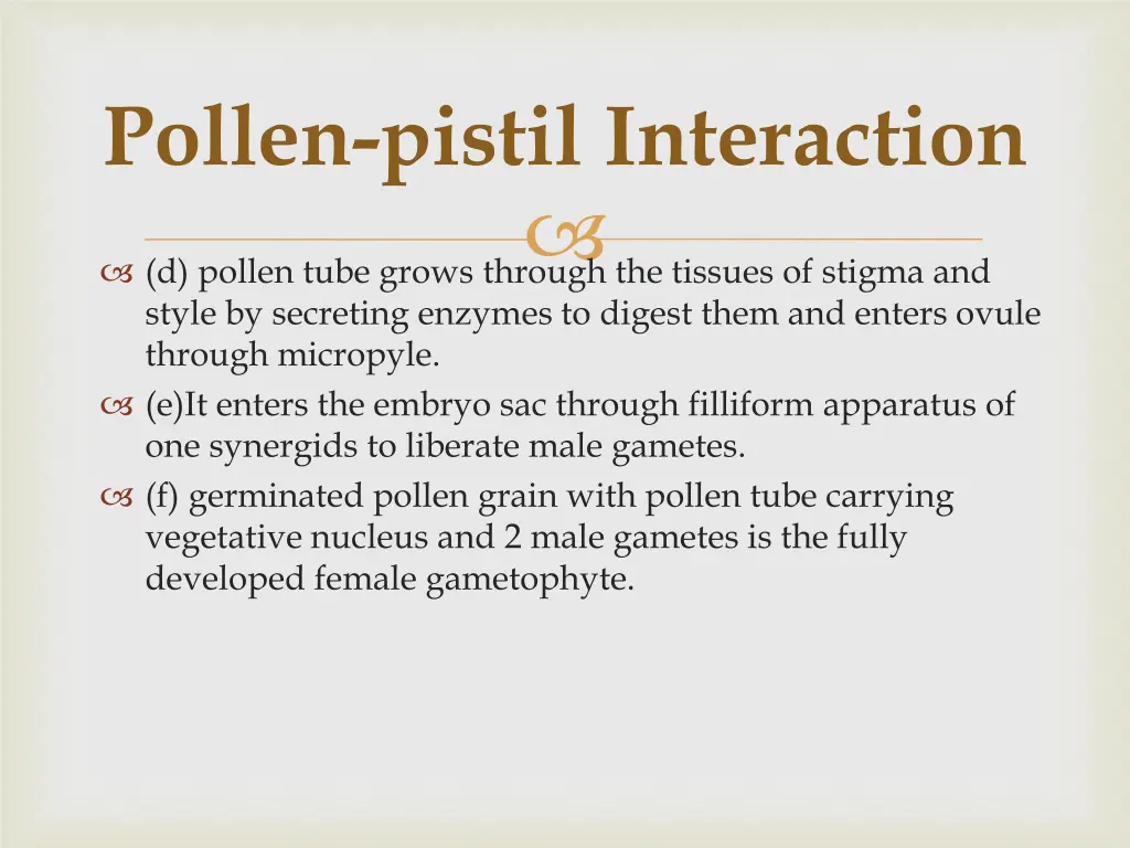 pollen pistil interaction 1