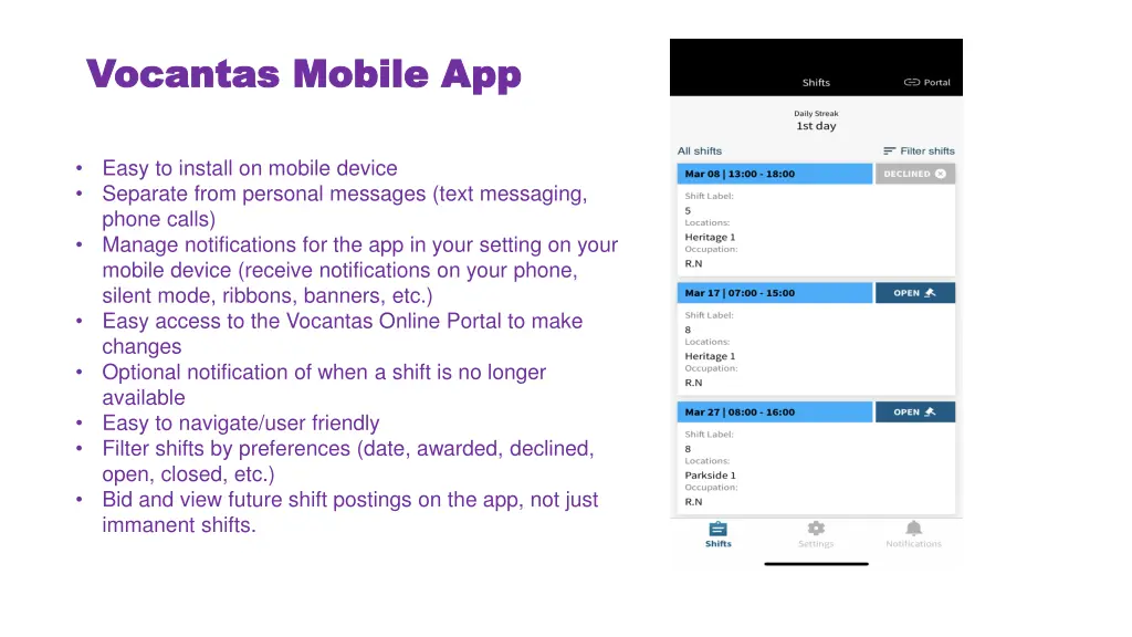 vocantas mobile app vocantas mobile app