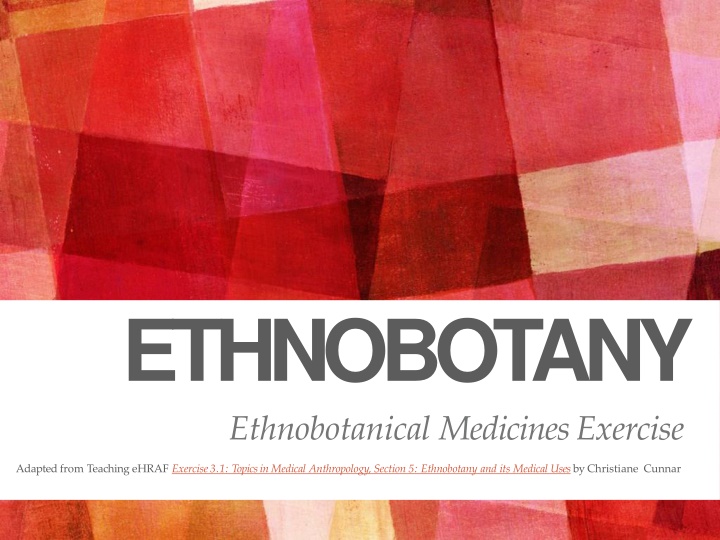 ethnobotany ethnobotanical medicinesexercise