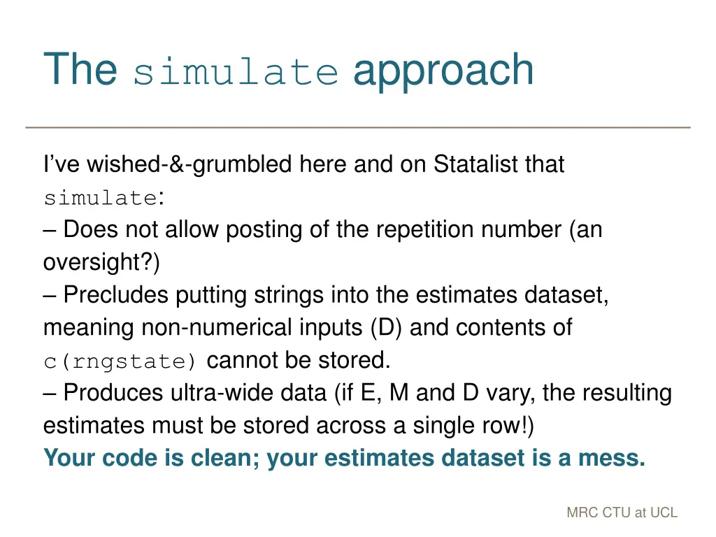 the simulate approach 2