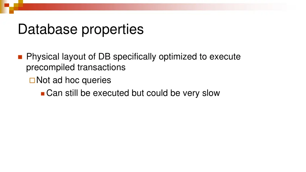 database properties