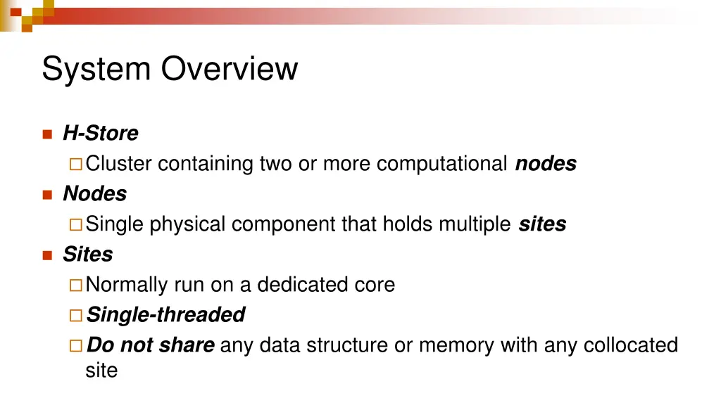 system overview