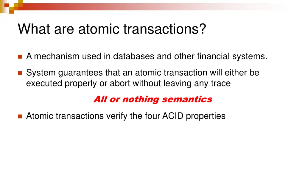 what are atomic transactions