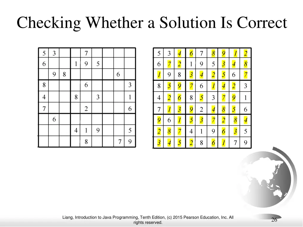 checking whether a solution is correct