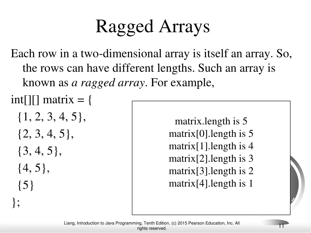 ragged arrays