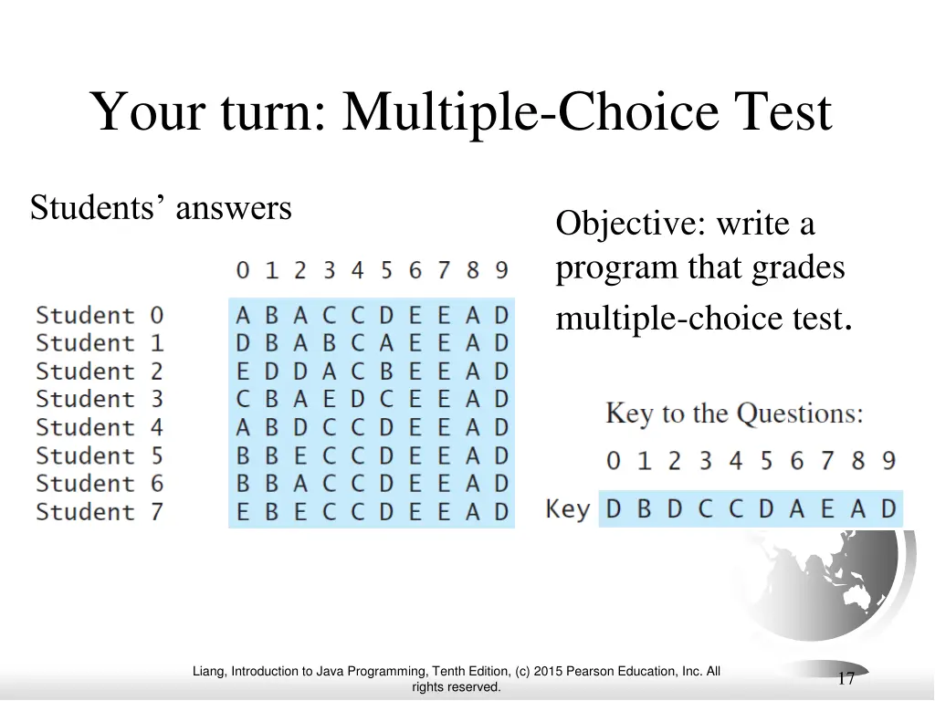 your turn multiple choice test