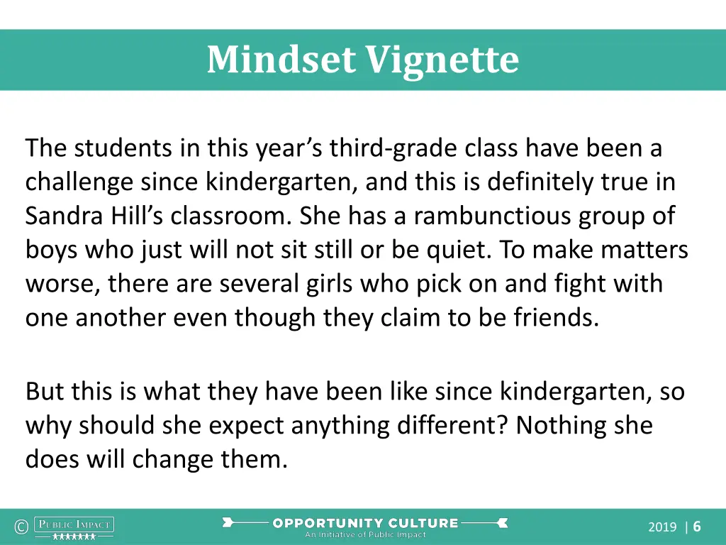 mindset vignette