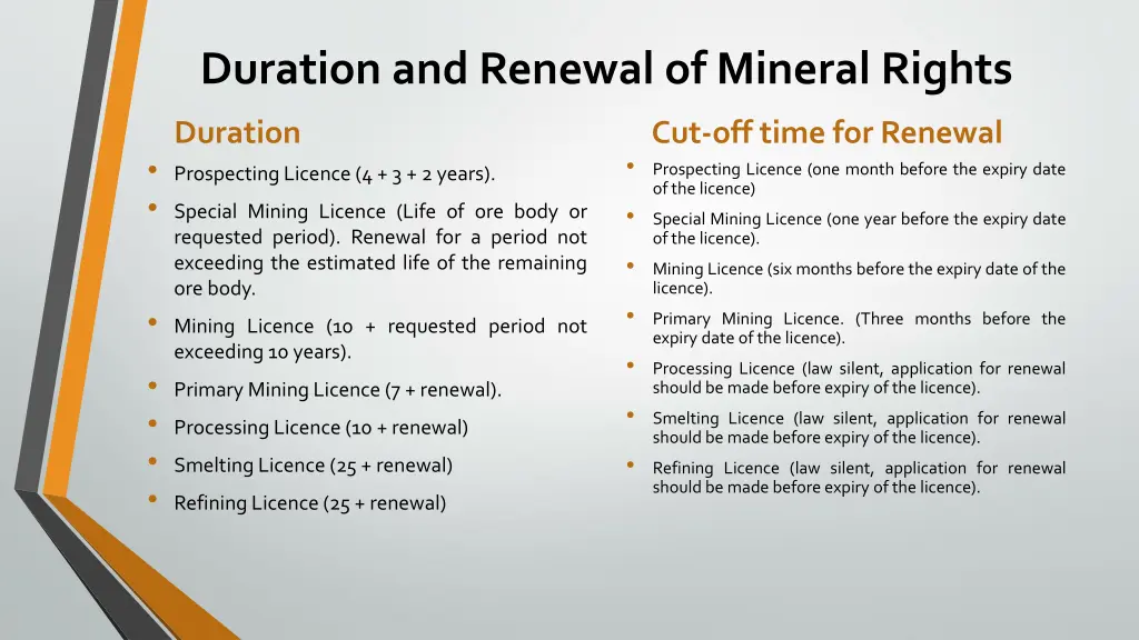 duration and renewal of mineral rights