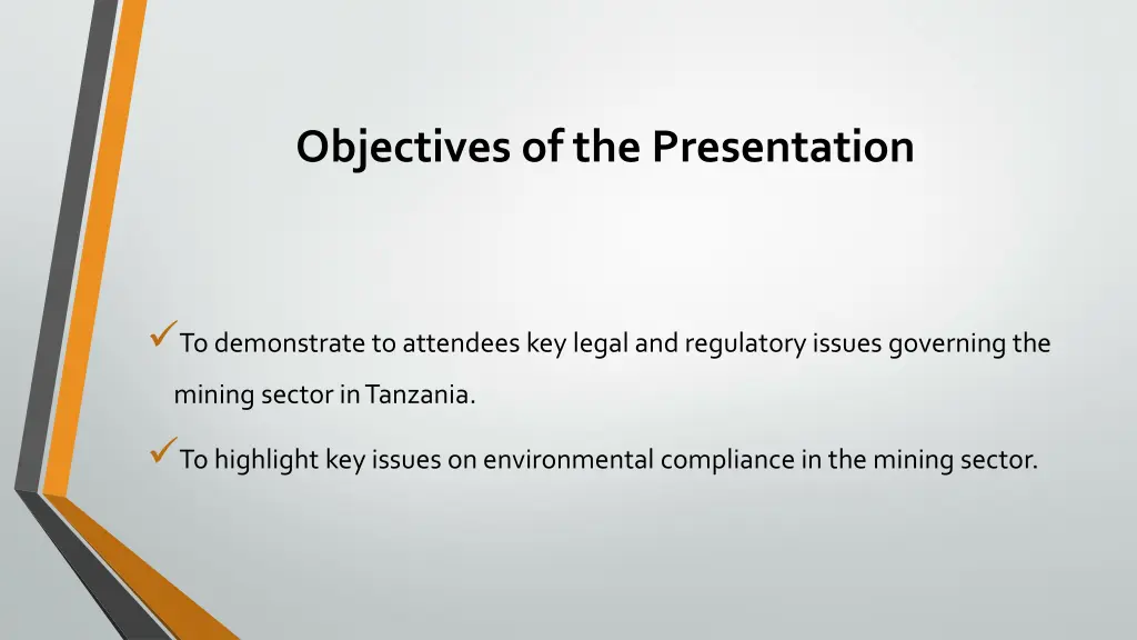 objectives of the presentation