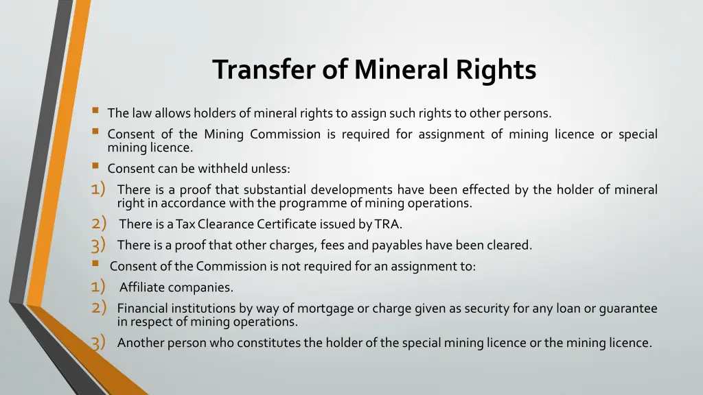 transfer of mineral rights