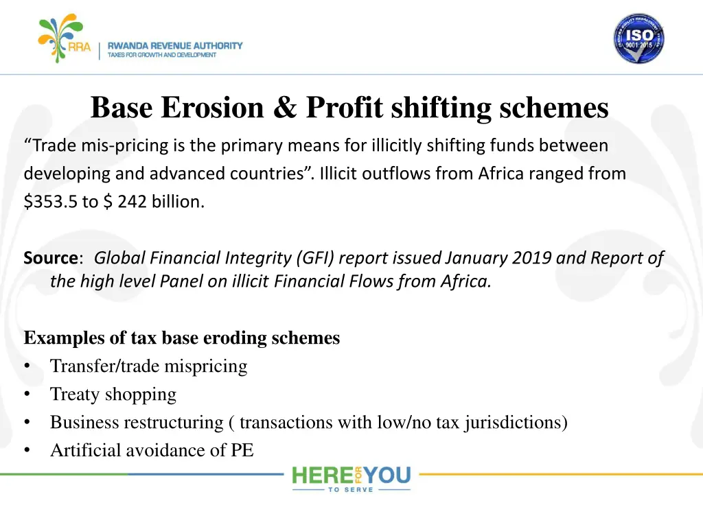 base erosion profit shifting schemes