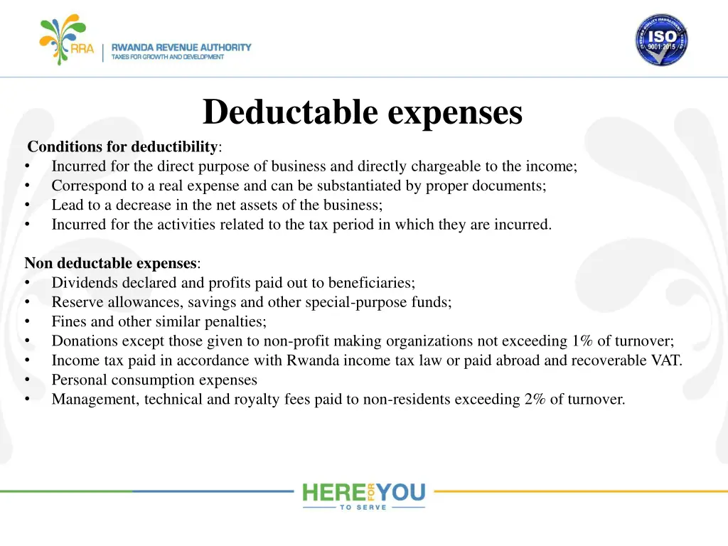 deductable expenses