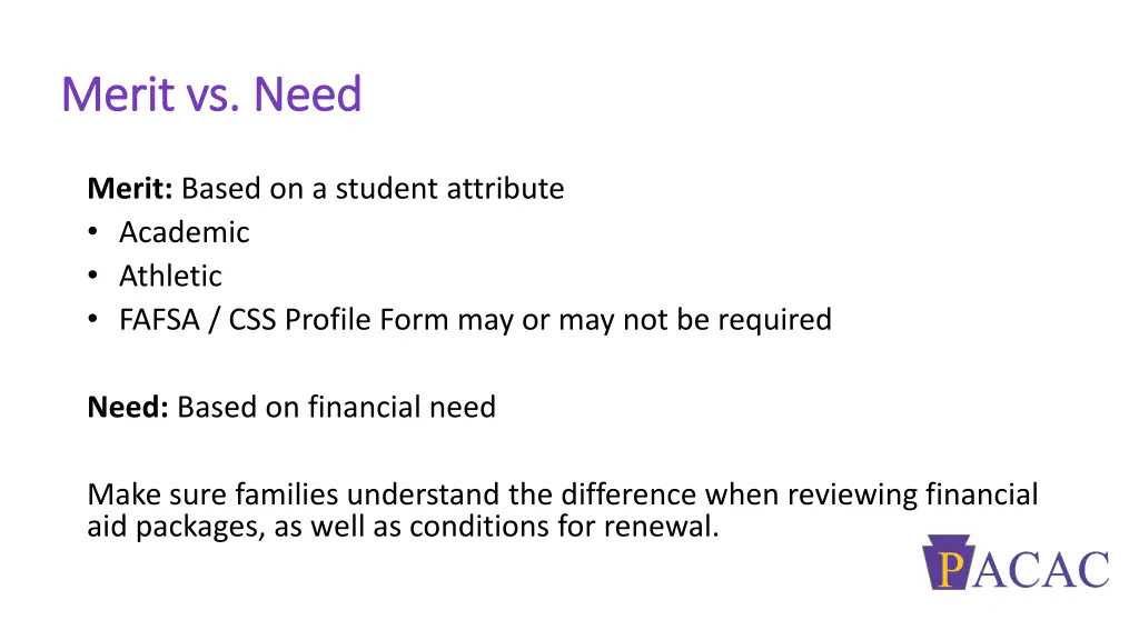 merit vs need merit vs need