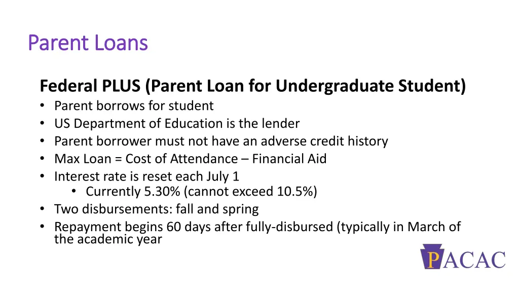 parent loans parent loans