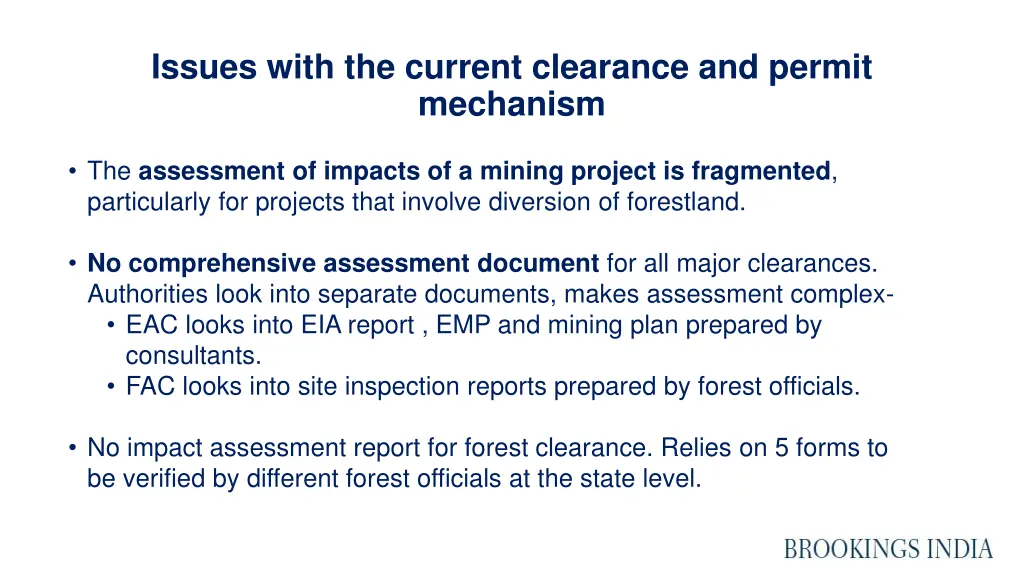 issues with the current clearance and permit