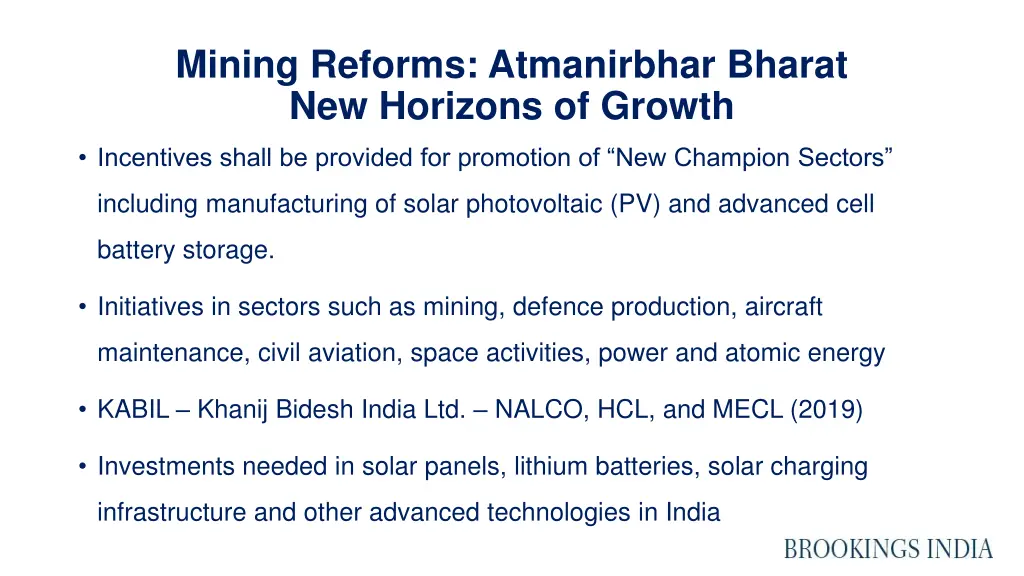 mining reforms atmanirbhar bharat new horizons