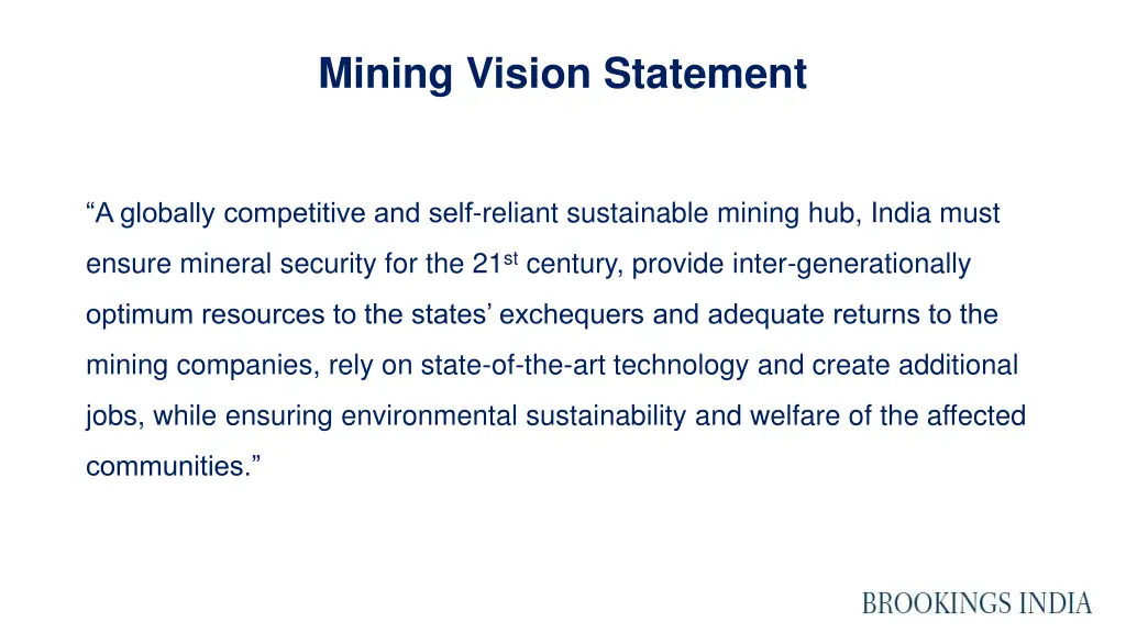 mining vision statement