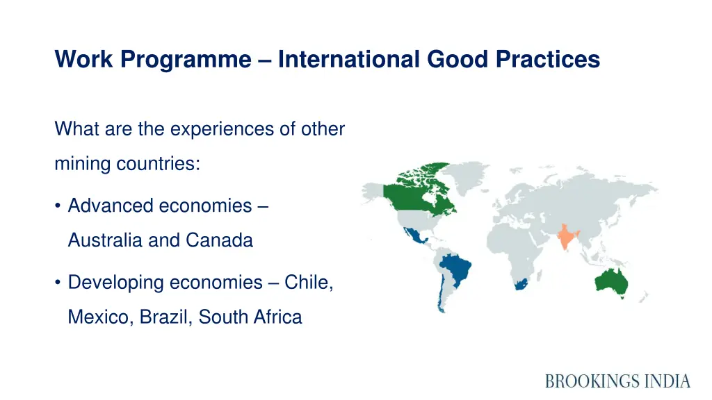 work programme international good practices