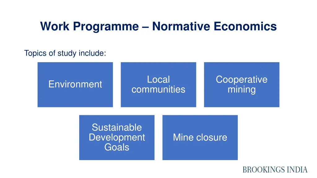 work programme normative economics